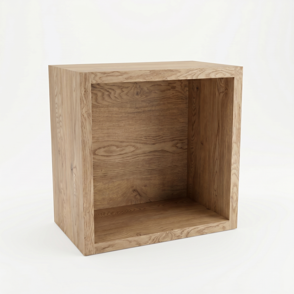 Hängender Badezimmerschrank 30 cm Eiche Cremona quadratisches Wandregal in Holzoptik für modernes Badezimmer