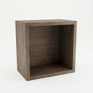 Hängender Badezimmerschrank 30 cm Walnuss Dunkel quadratisches Wandregal in Holzoptik für modulare Badezimmergestaltung