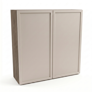 Hängender Badezimmerschrank Roma 60 cm Kaschmir / Walnuss Dunkel mit dekorativen Rahmenfronten und modernem Push-to-Open-System