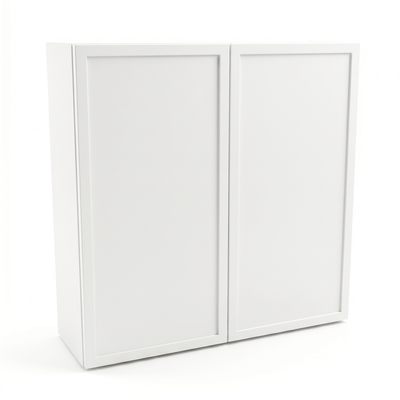 Hängender Badezimmerschrank 60 cm mit 2 Türen Roma - Weiß