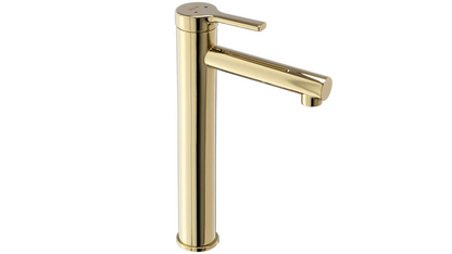 Pixel Waschtischbatterie Gold – elegantes Design, langlebig dank PVD-Beschichtung, ideal für Aufsatzwaschbecken im Badezimmer.