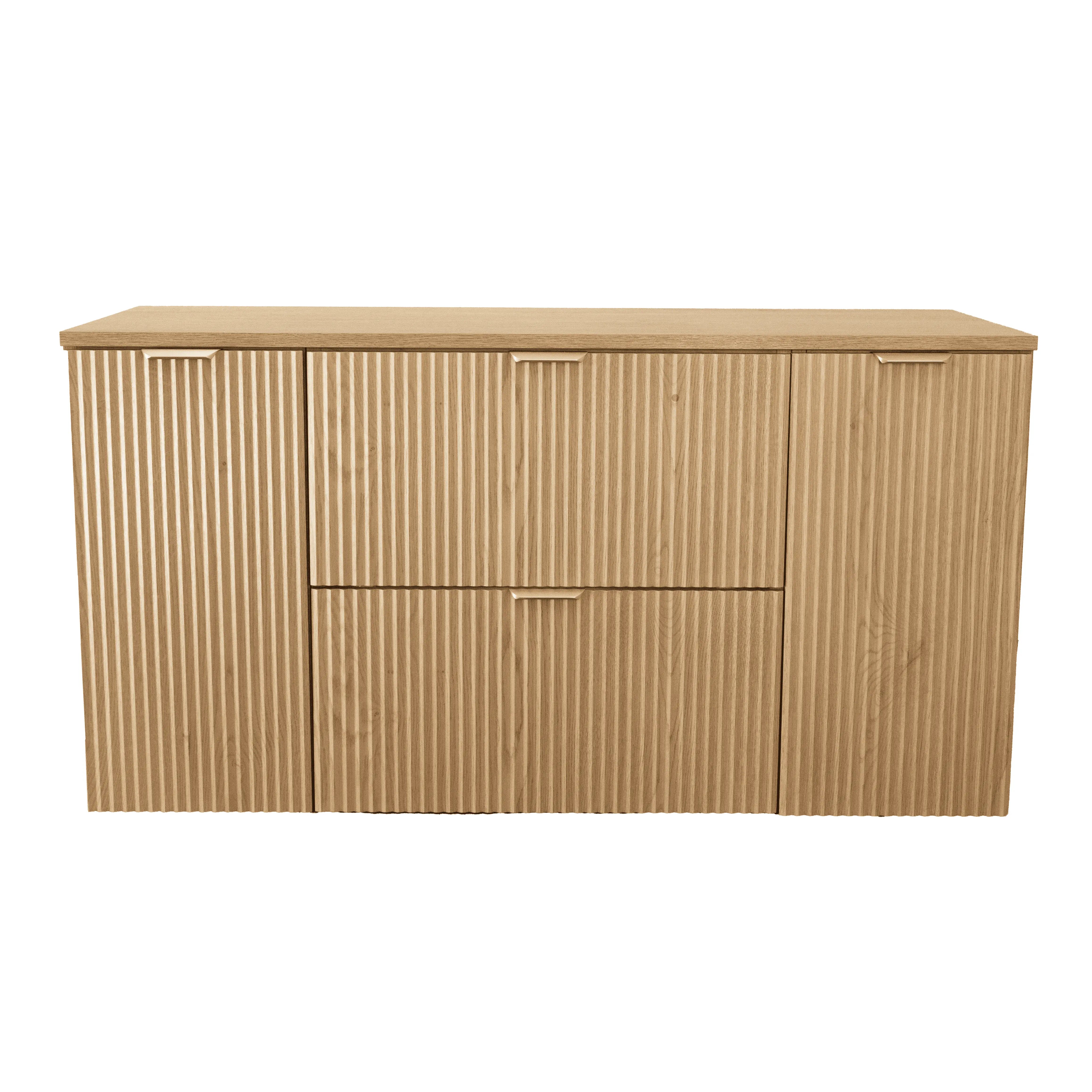 Waschtischunterschrank 120 cm mit 2 Türen und 2 Schubladen Willy - Eiche Cremona