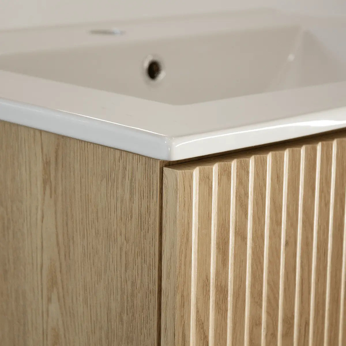 Waschtischunterschrank 60 cm mit Waschbecken Willy - Eiche Cremona