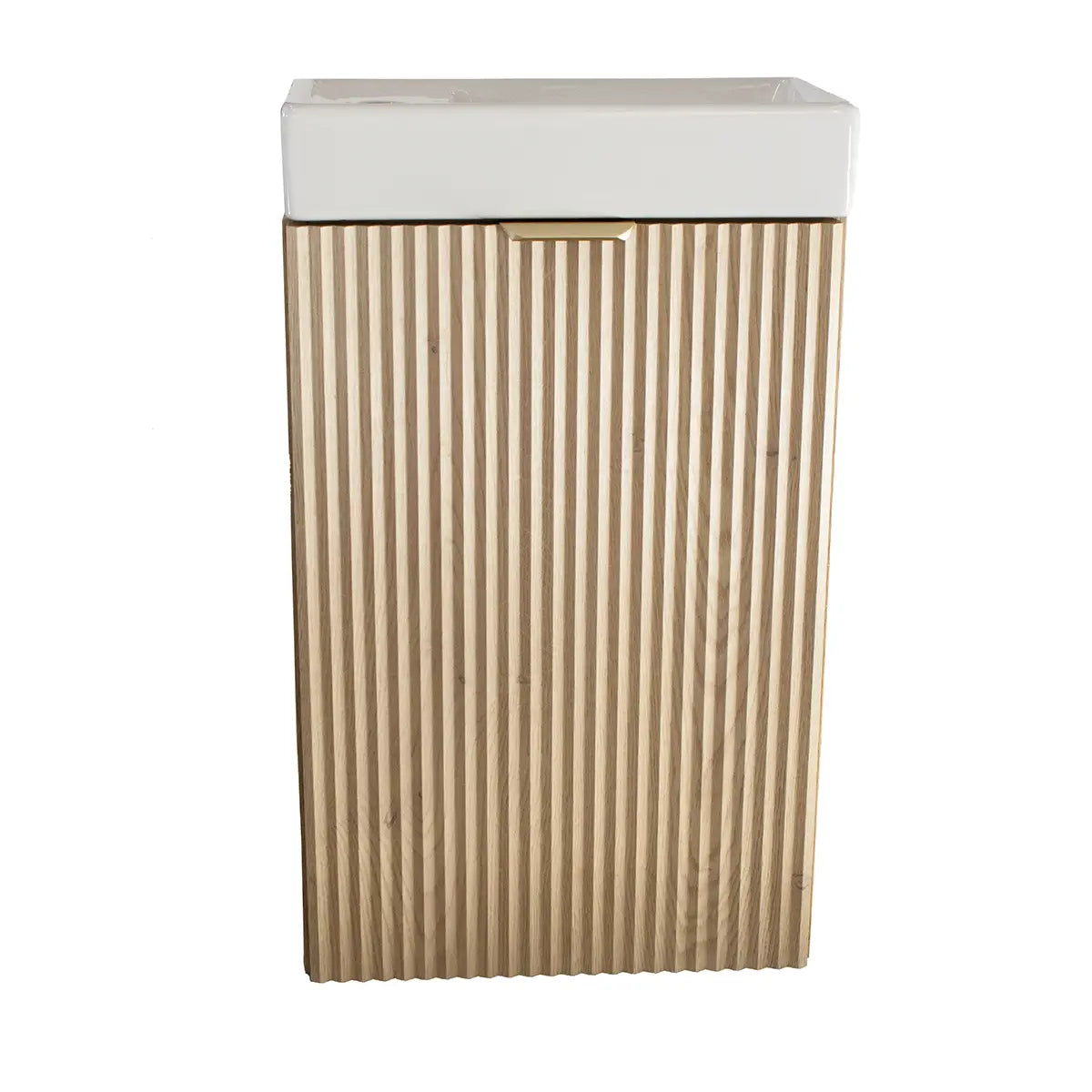 Waschtischunterschrank 40 cm mit Waschbecken Willy - Eiche Cremona