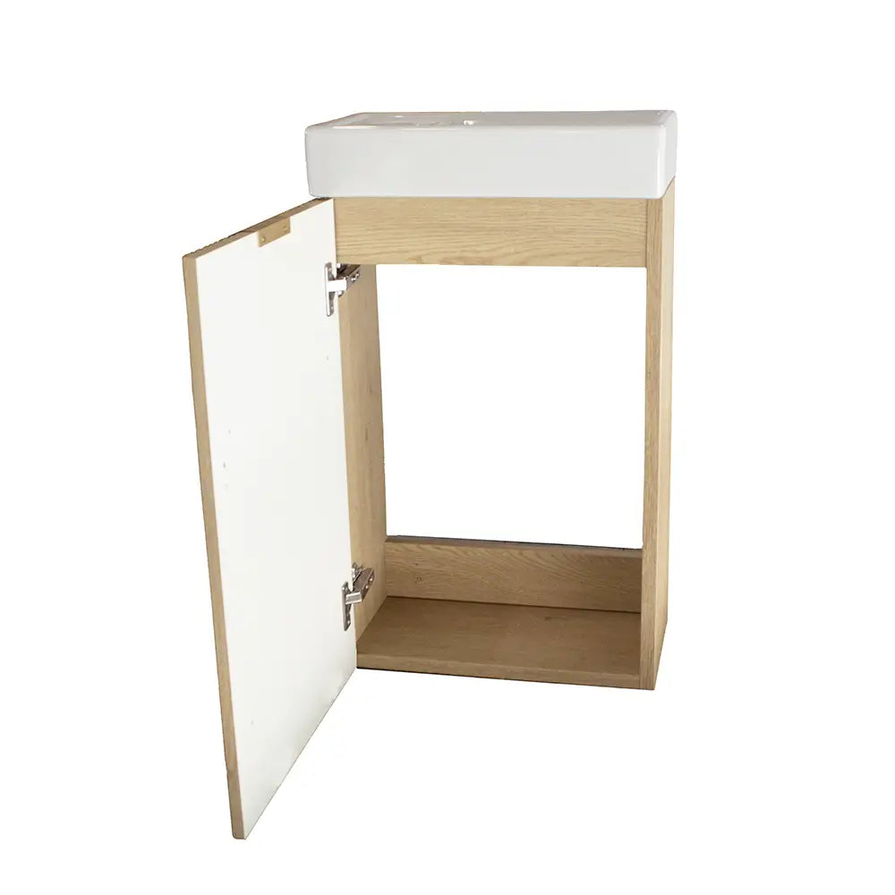 Waschtischunterschrank 40 cm mit Waschbecken Willy - Eiche Cremona
