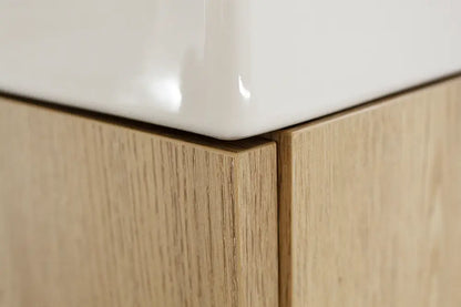 Waschtischunterschrank 40 cm mit Waschbecken Beti - Eiche Cremona
