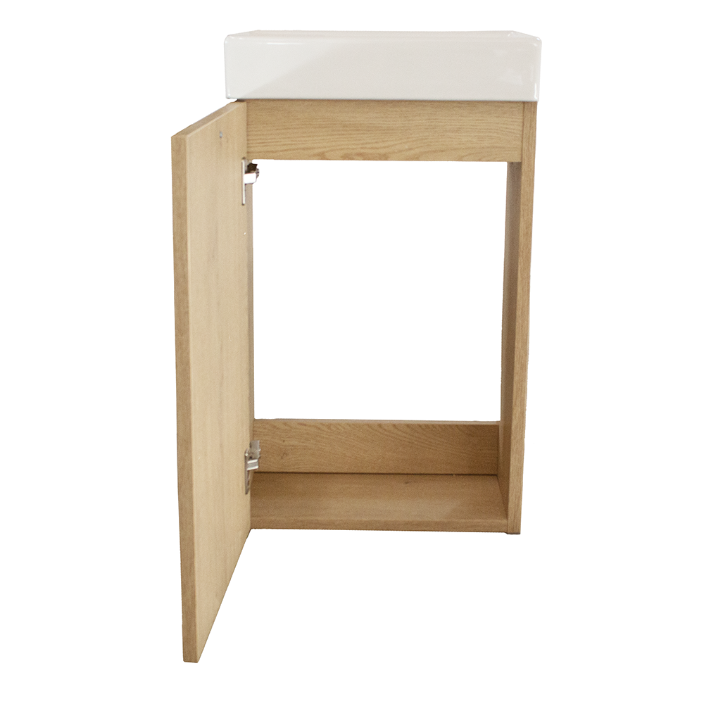 Waschtischunterschrank 40 cm mit Waschbecken Belino - Eiche Cremona