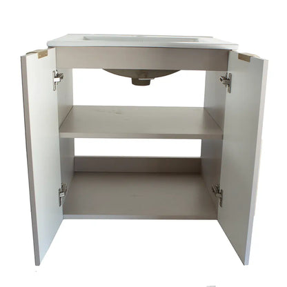 Waschtischunterschrank 60 cm mit Waschbecken, mit Türen Willy - Kaschmir