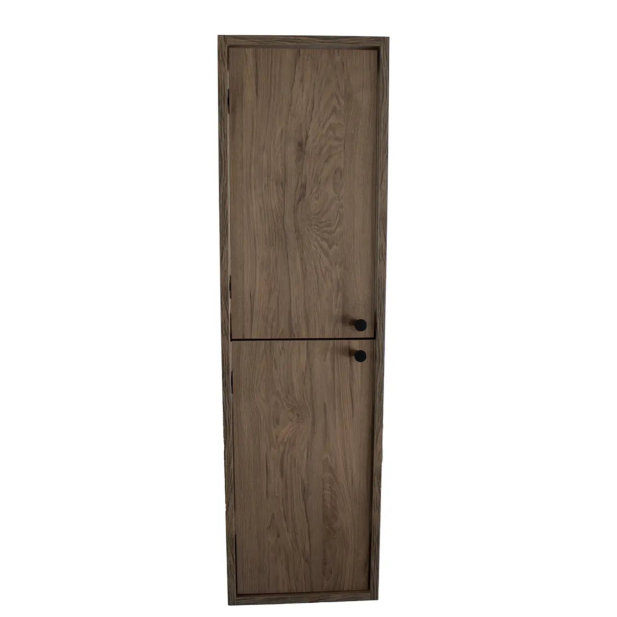 Bad Hochschrank 120 cm, glatte Fronten, 2 Türen Beti - Walnuss Dunkel