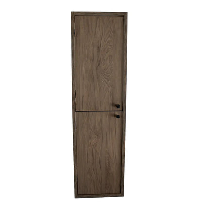 Bad Hochschrank 120 cm, glatte Fronten, 2 Türen Beti - Walnuss Dunkel