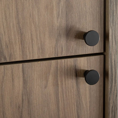 Bad Hochschrank 120 cm, glatte Fronten, 2 Türen Beti - Walnuss Dunkel