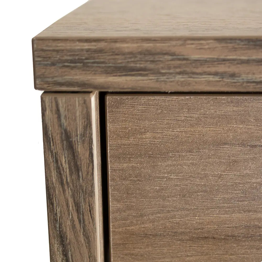 Bad Hochschrank 120 cm, glatte Fronten, 2 Türen Beti - Walnuss Dunkel