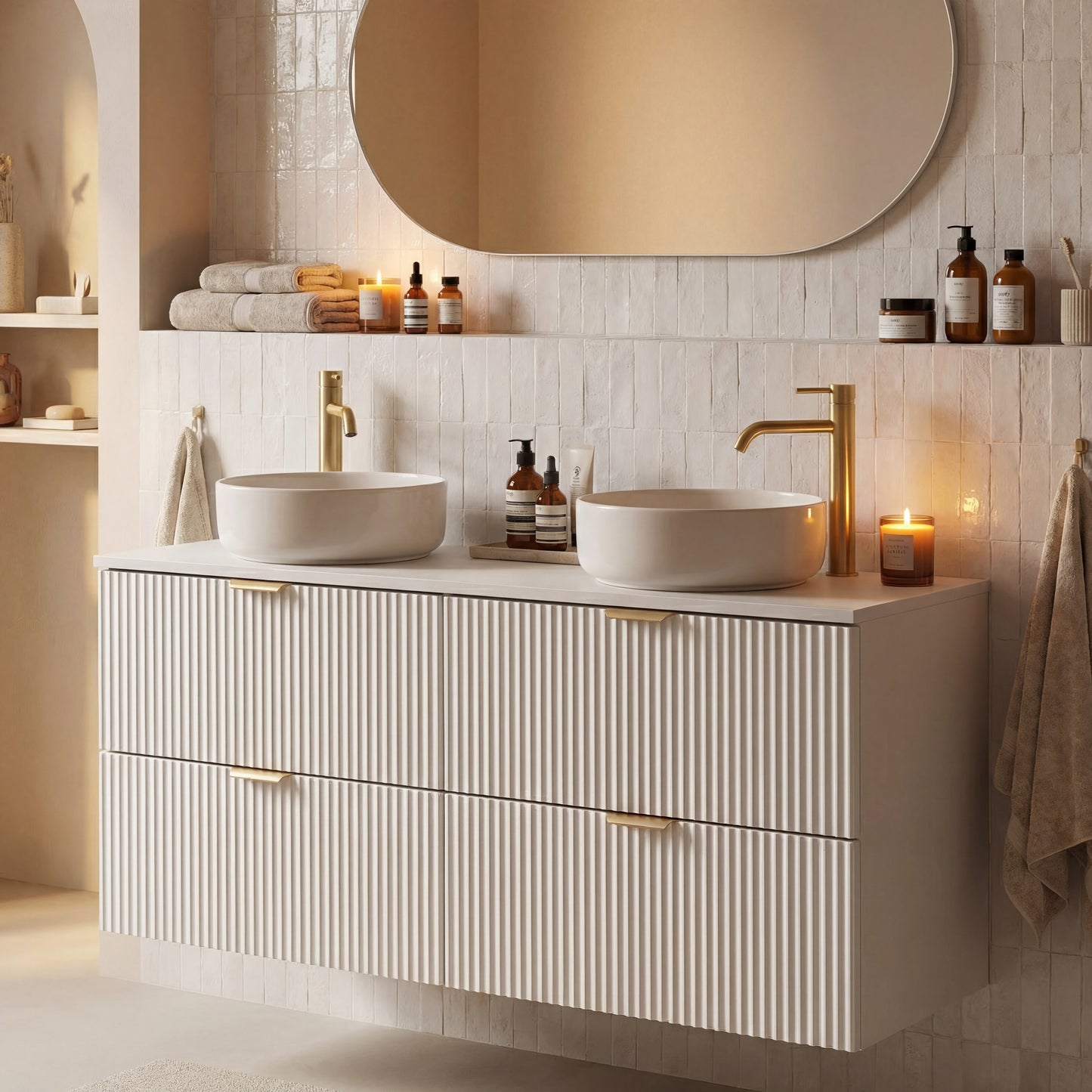 Waschtischunterschrank 120 cm Willy - Kaschmir