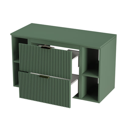 Waschtischunterschrank 100 cm mit 2 Regale Willy - Salbei