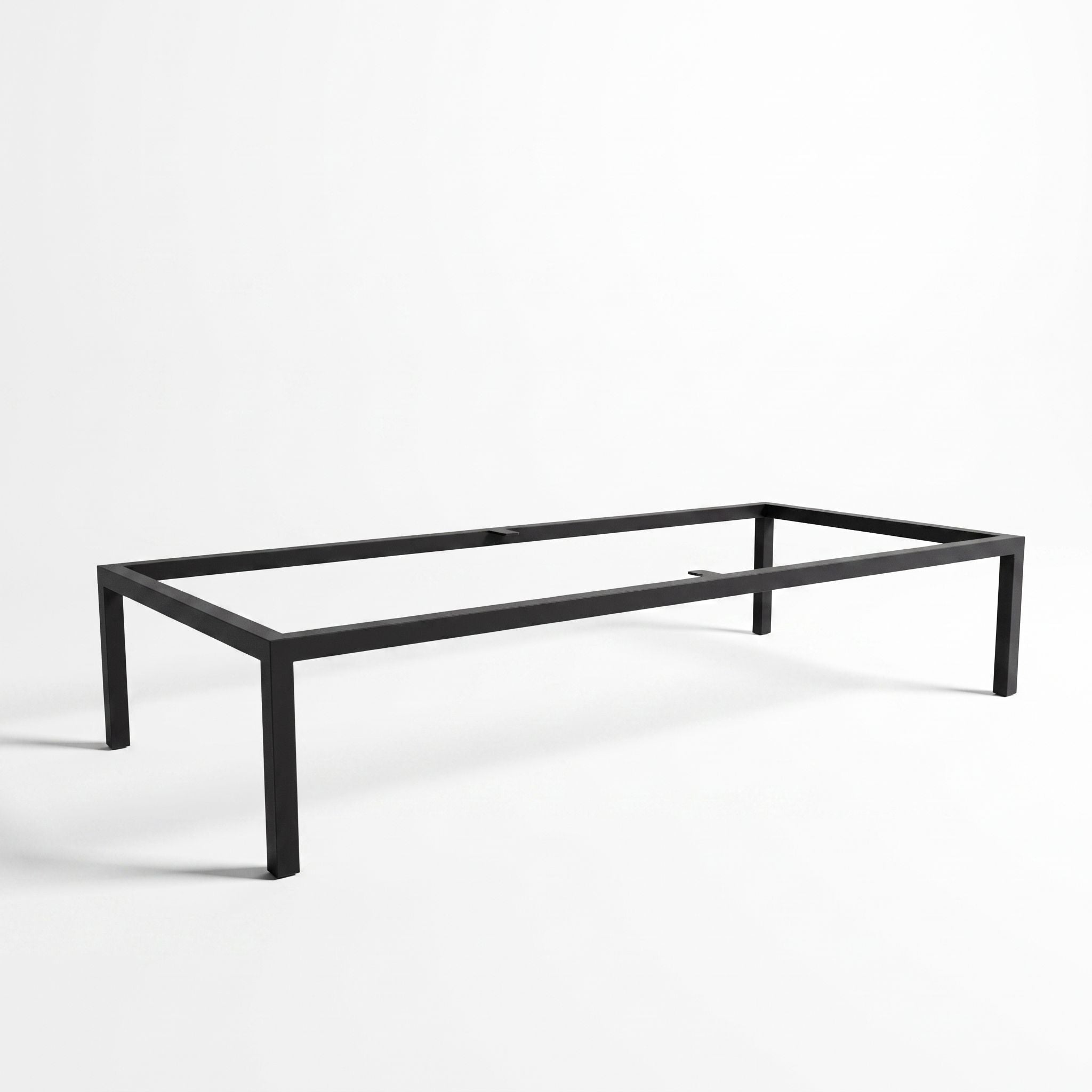 Schwarzes Metallgestell 100 cm für Badezimmermöbel und Waschbeckenunterschrank, aus Stahlprofil 20x20 mm gefertigt und pulverbeschichtet.