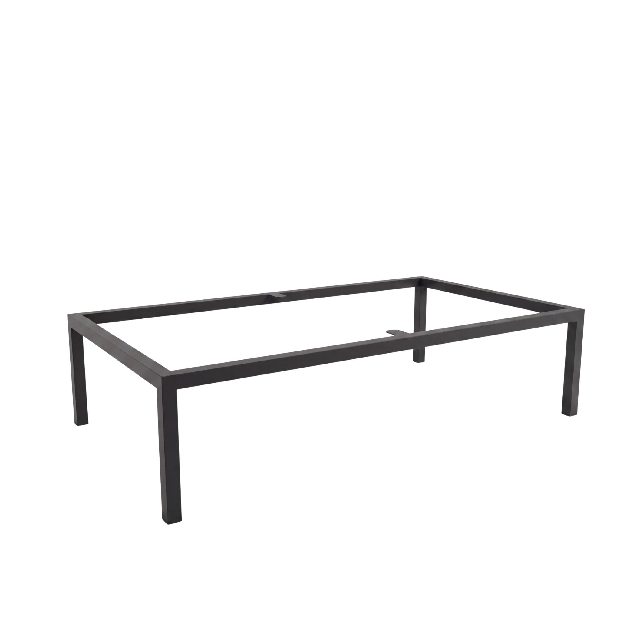 Schwarzes Metallgestell 80 cm für Badezimmermöbel und Waschbeckenunterschrank, aus Stahlprofil 20x20 mm gefertigt und pulverbeschichtet.