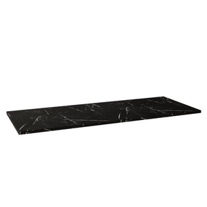 Oberplatte 110 cm in Marmor Schwarz Royal für Waschtischunterschrank und Aufsatzwaschbecken