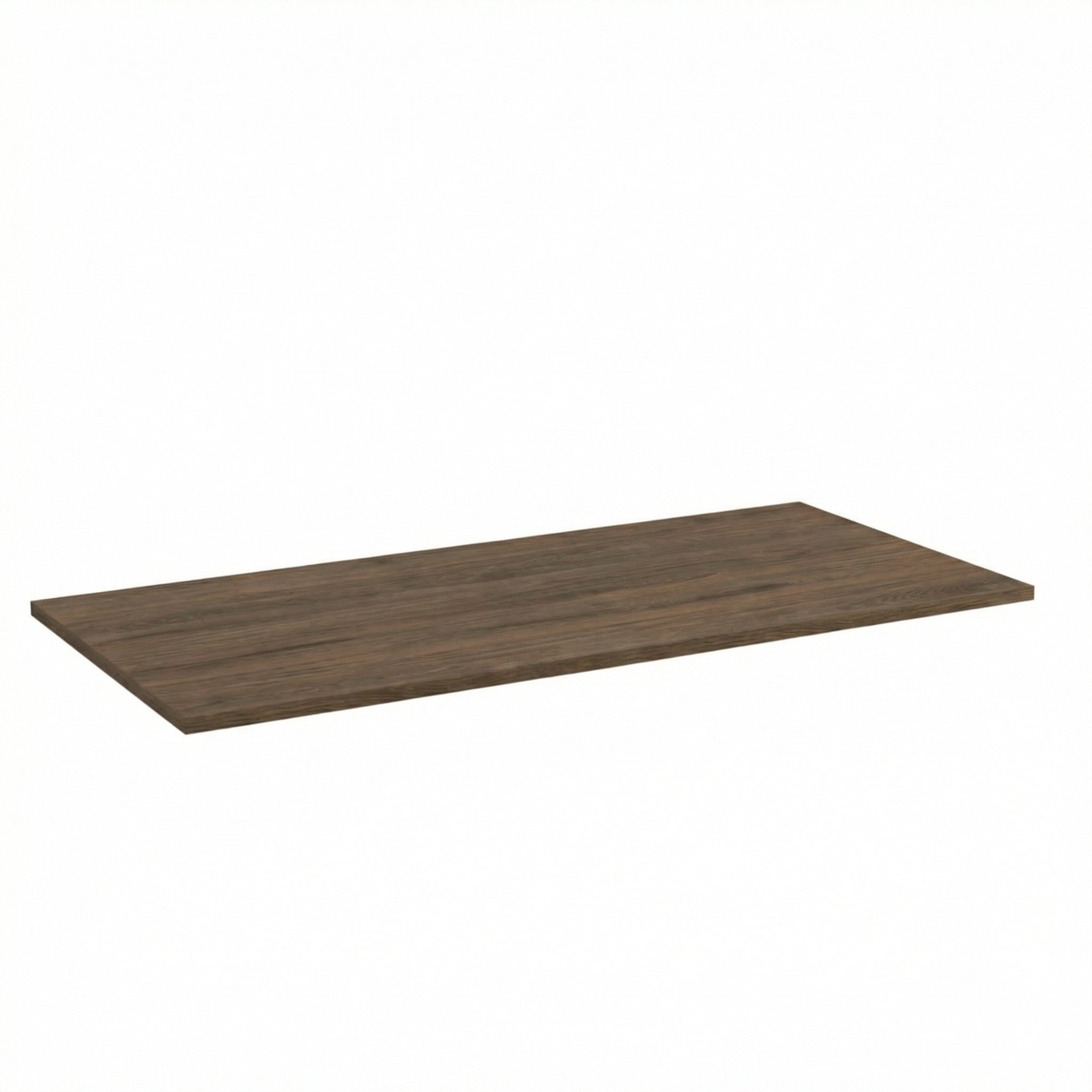 Badplatte 140 cm in Walnuss Dunkel Holzoptik, laminierte Oberplatte für Badezimmer-Unterschrank, geeignet für Aufsatzwaschbecken, elegantes und großzügowe Badmöbel