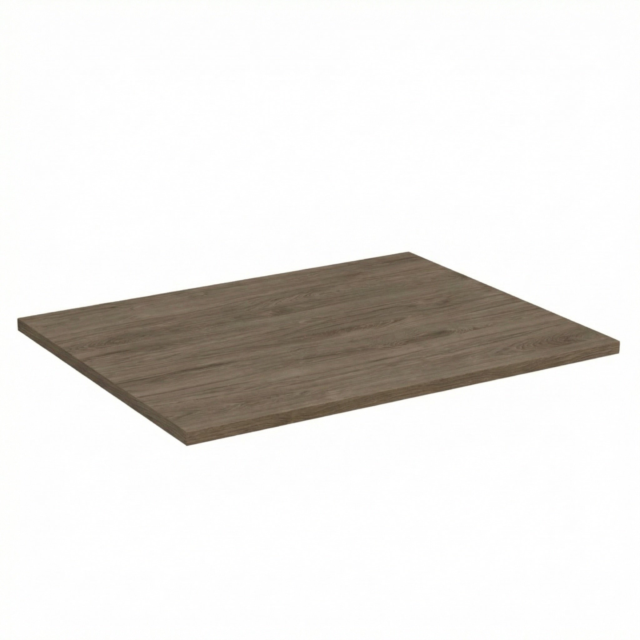 Badplatte 60 cm in Walnuss Dunkel Holzoptik, kompakte laminierte Oberplatte für kleines Badezimmer, geeignet für Aufsatzwaschbecken und Gäste-WC