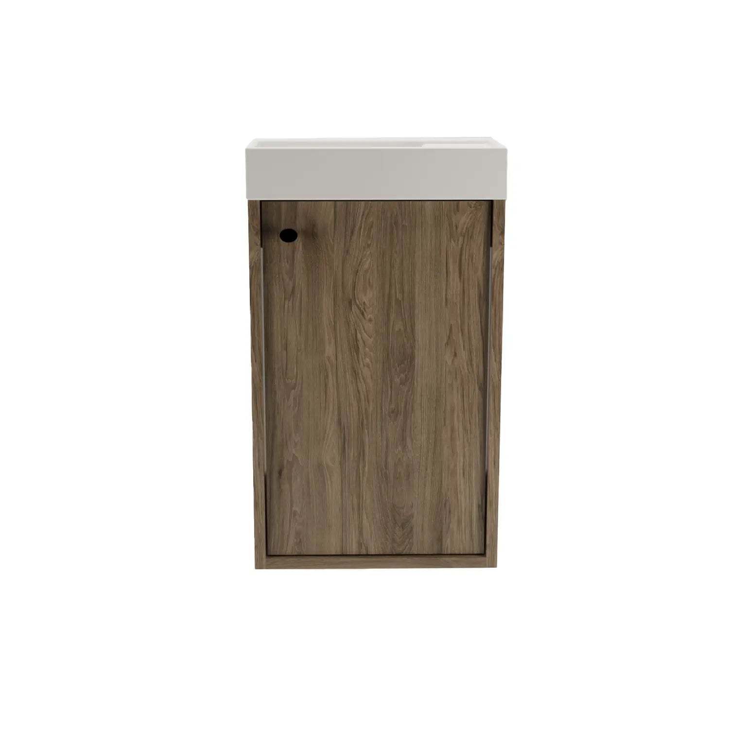 Waschtischunterschrank 40 cm mit Waschbecken Belino - Walnuss Dunkel