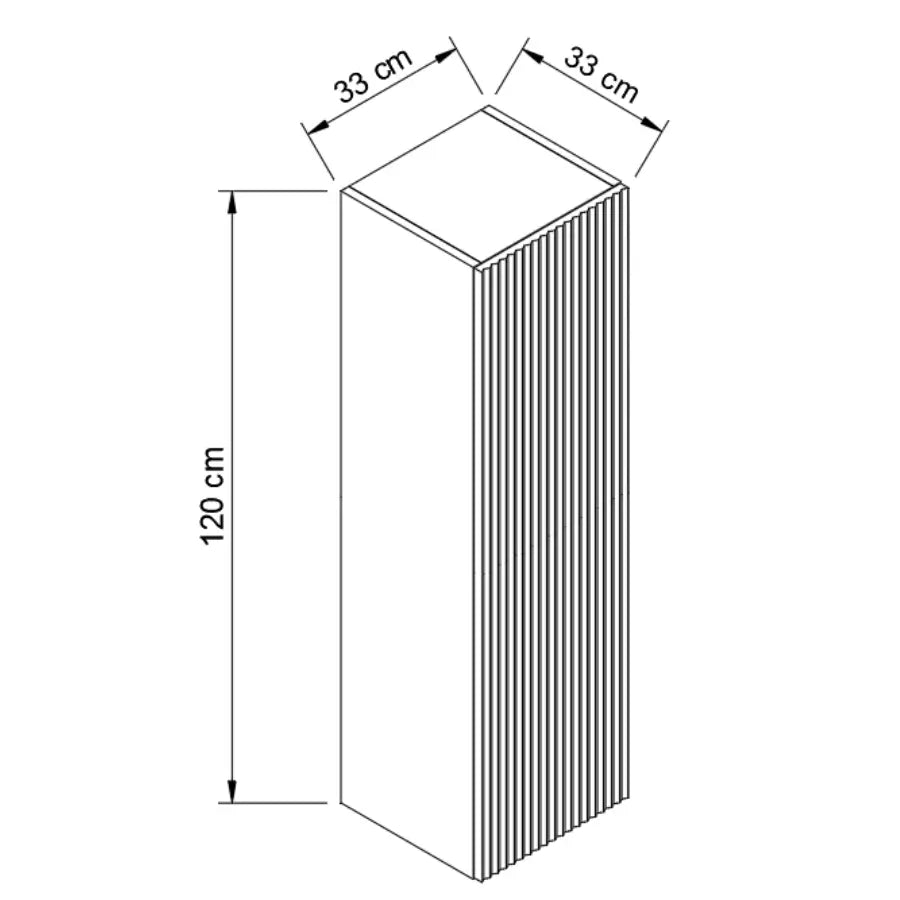 Bad Hochschrank 120 cm Willy - Kaschmir/Walnuss