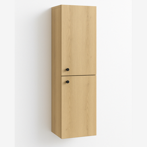 Bad Hochschrank 120 cm, 2 Türen Beti - Eiche Cremona