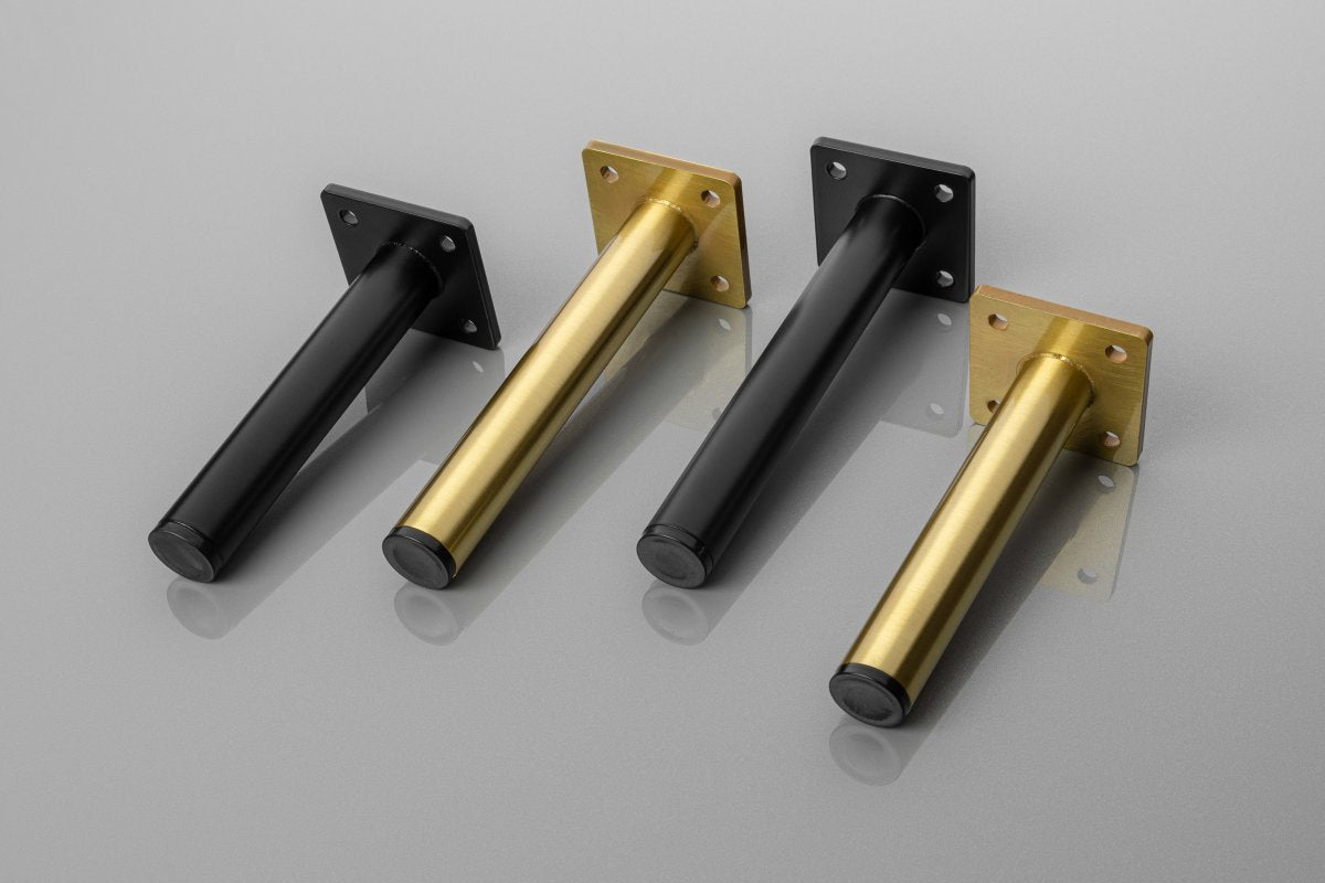 Möbelfuß aus Metall 15 cm - Gebürstetes Gold