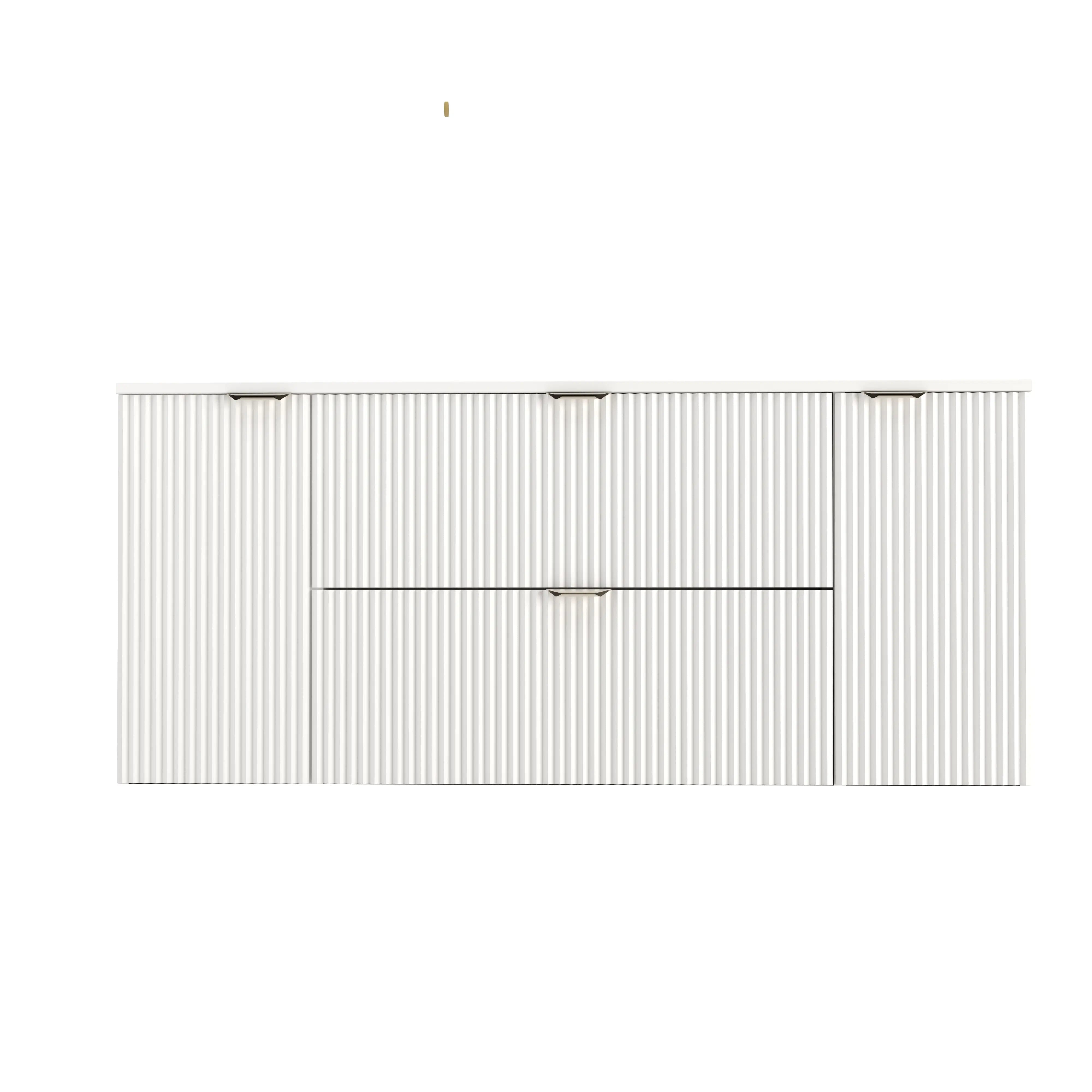 Waschtischunterschrank 140 cm mit 2 Türen und 2 Schubladen Willy - Weiß