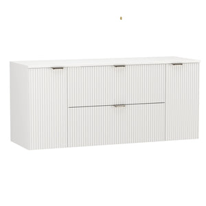 Waschtischunterschrank 140 cm mit 2 Türen und 2 Schubladen Willy - Weiß