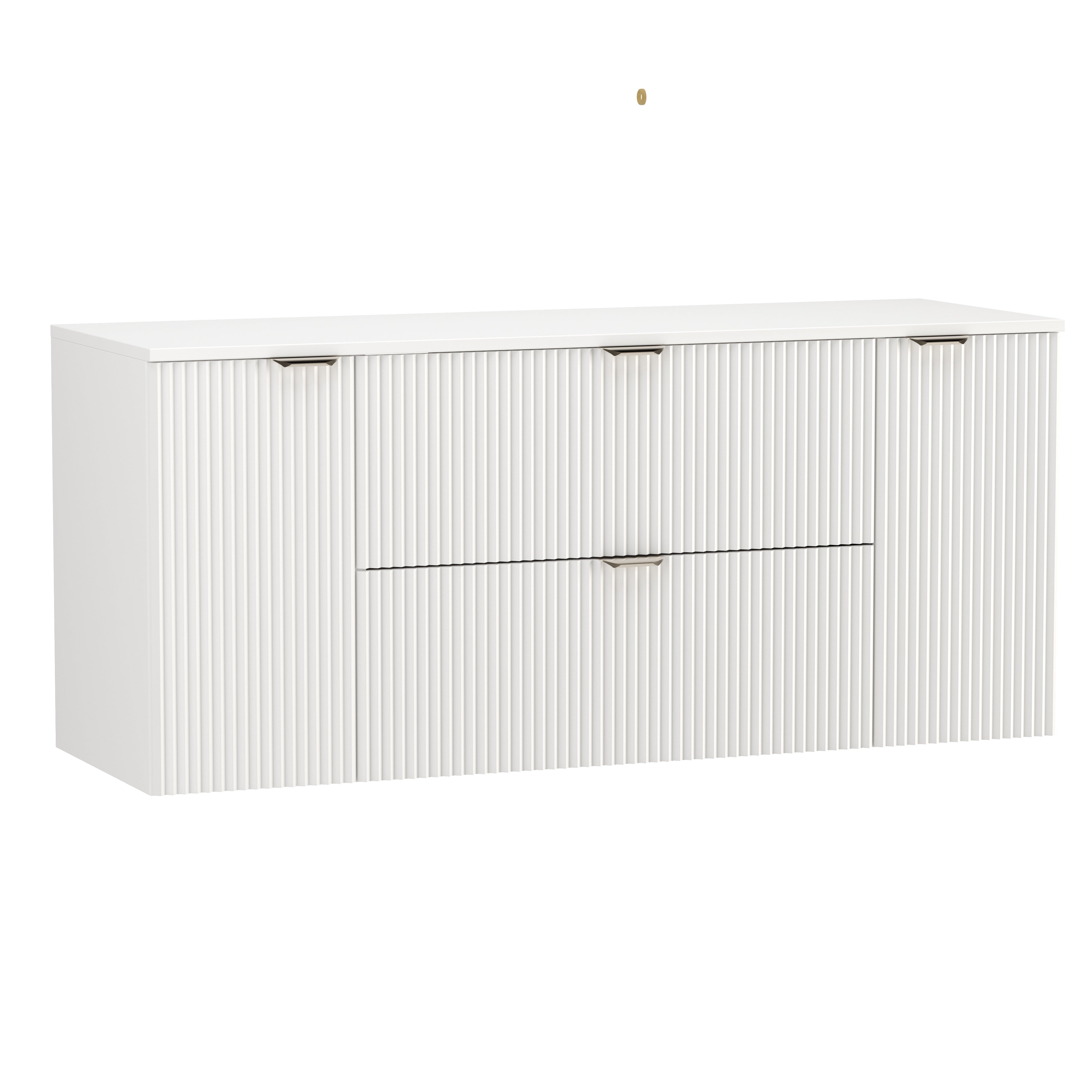 Waschtischunterschrank 140 cm mit 2 Türen und 2 Schubladen Willy - Weiß