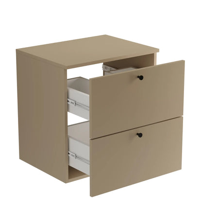 Waschtischunterschrank 60 cm, glatte Fronten Beti - Cappuccino