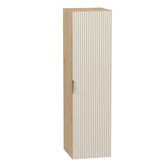 Hochschrank Willy in Kaschmir/Walnuss als stilvolles Möbelstück für moderne Badezimmer.
