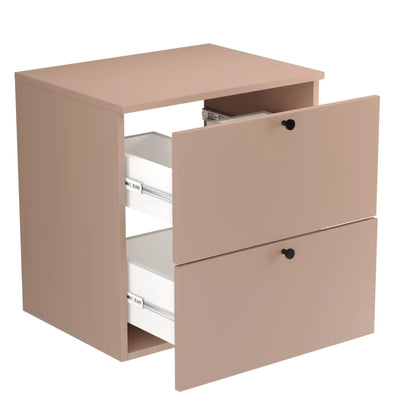 Waschtischunterschrank 60 cm, glatte Fronten Beti - Dunkelrosa