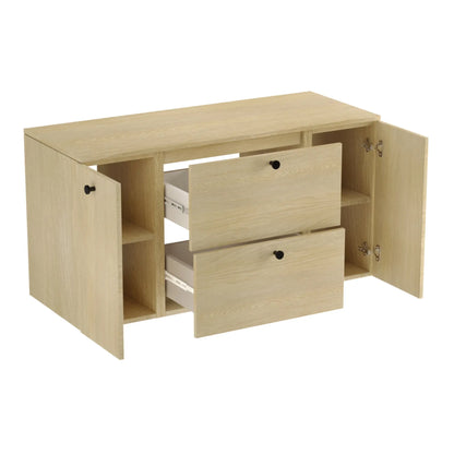 Waschtischunterschrank 120 cm mit 2 Türen und 2 Schubladen Beti - Eiche Cremona