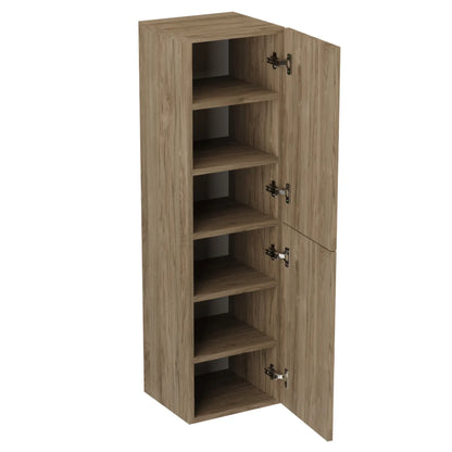 Bad Hochschrank 120 cm, 2 Türen Beti - Walnuss Dunkel