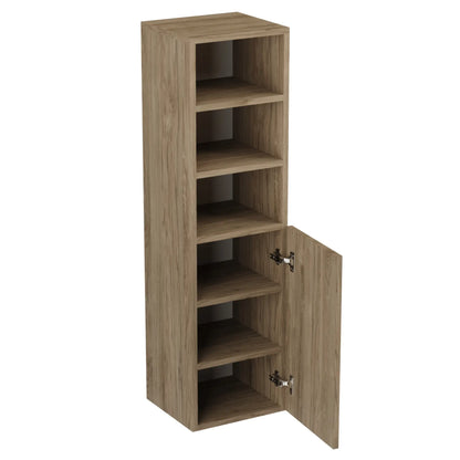 Bad Hochschrank 120 cm, 1 Tür, halboffen Beti - Walnuss Dunkel