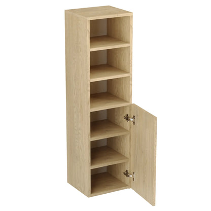 Bad Hochschrank 120 cm, 1 Tür, halboffen Beti - Eiche Cremona
