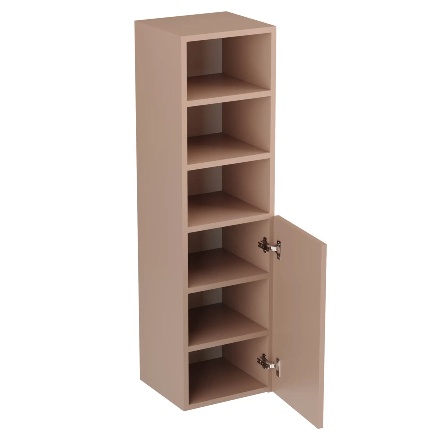 Bad Hochschrank 120 cm, 1 Tür, halboffen Beti - Dunkelrosa