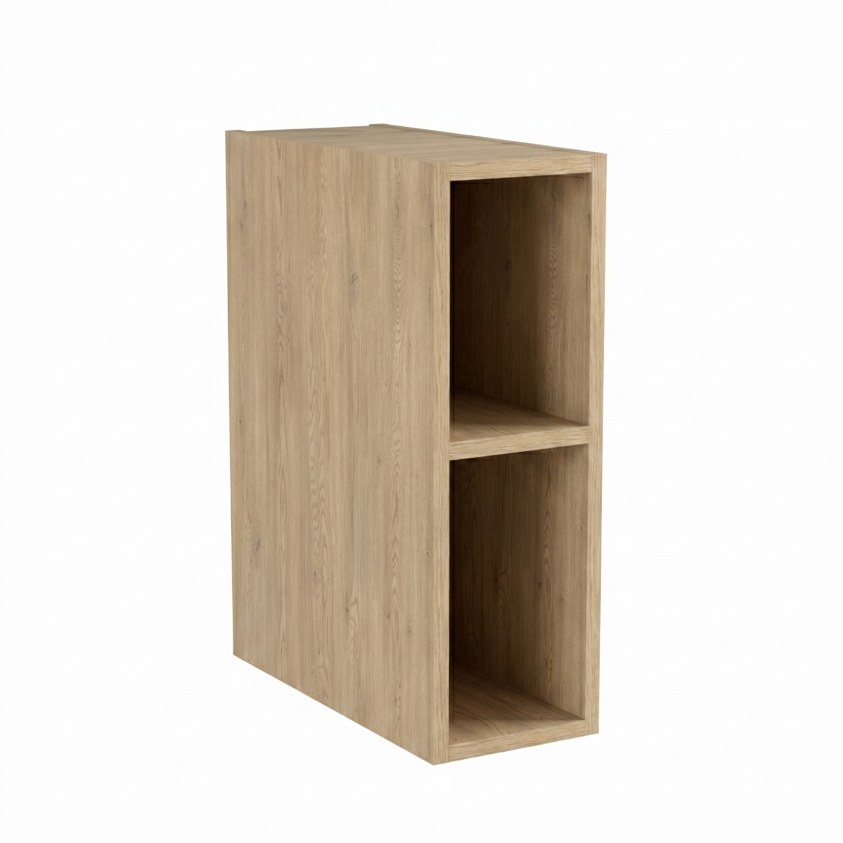 Schmales Badezimmerregal 20 cm mit 1 Ablage in Eiche Cremona – kompaktes, funktionales Möbel im natürlichen Holzdesign