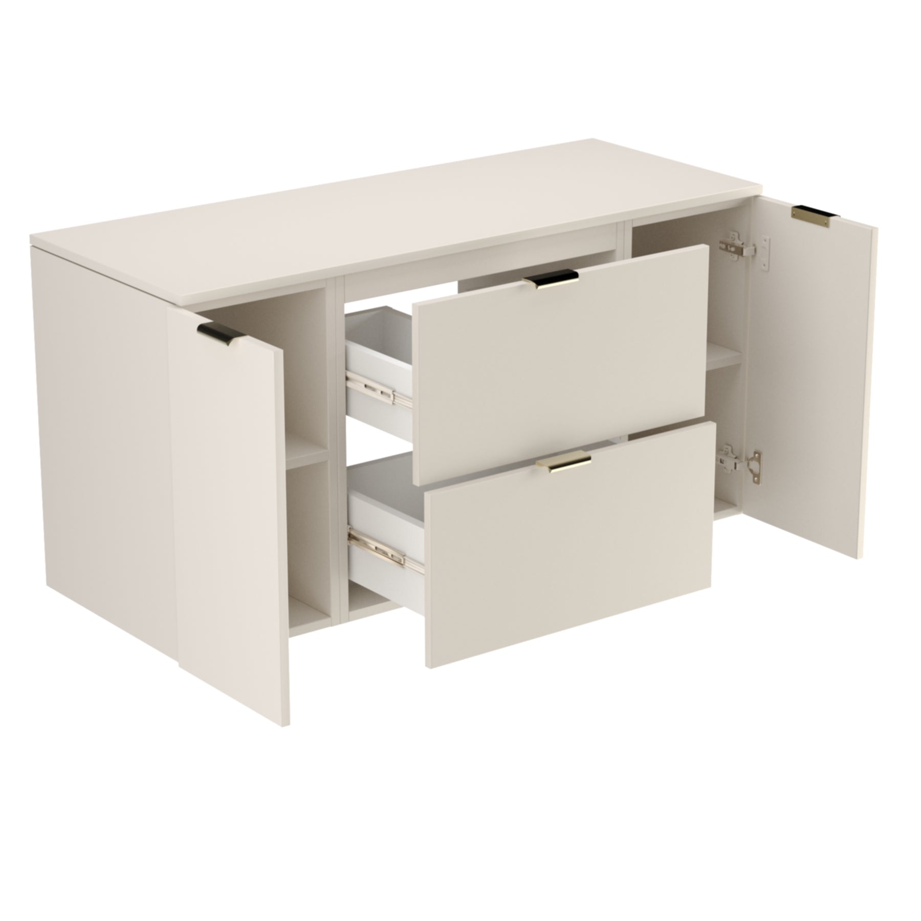 Waschtischunterschrank mit 2 Türen und 2 Schubladen 120 cm Orio - Kaschmir