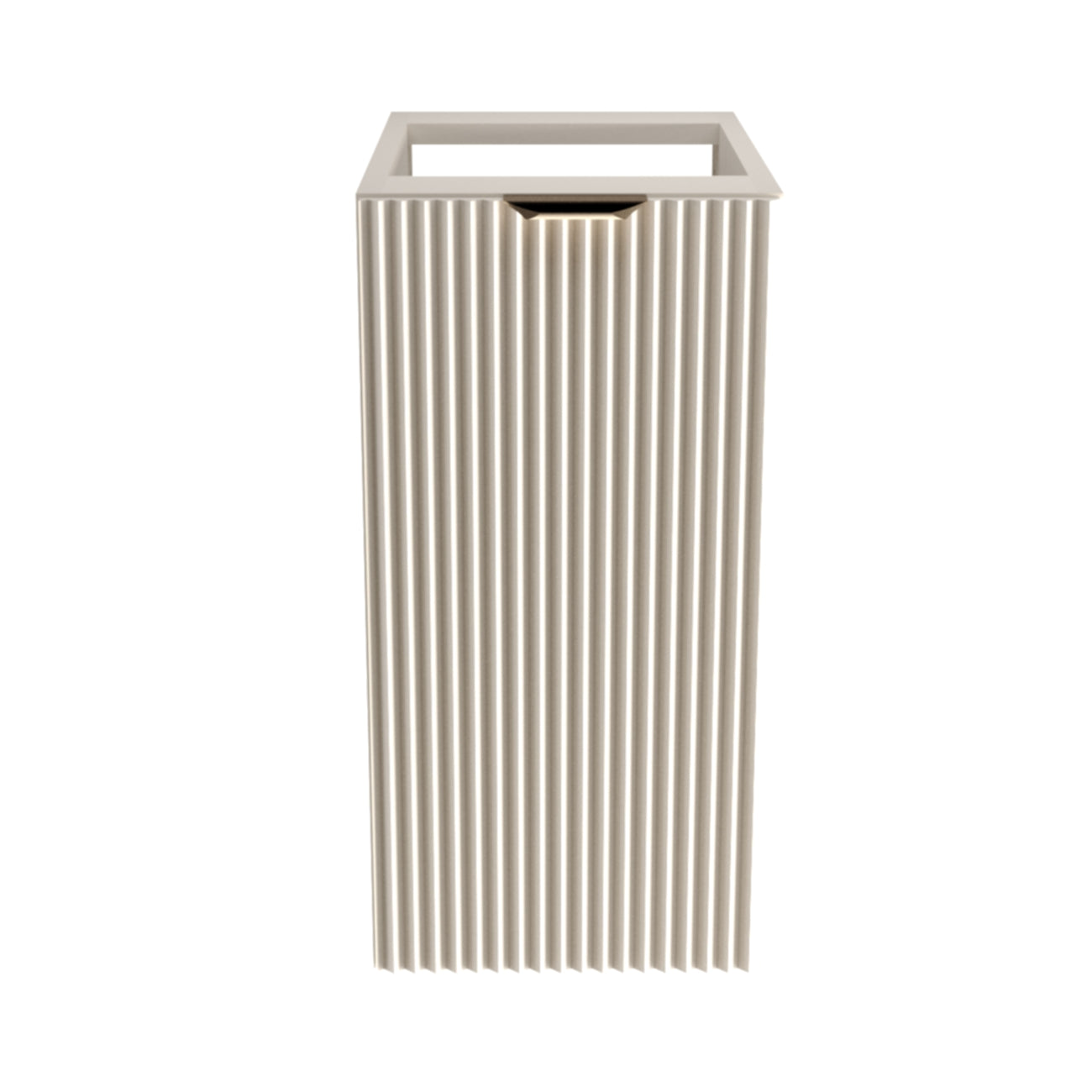 Badezimmerschrank 30 cm, geriffelte Fronten, 1 Tür Willy - Kaschmir