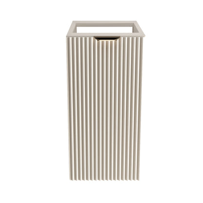 Badezimmerschrank 30 cm, geriffelte Fronten, 1 Tür Willy - Kaschmir