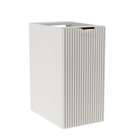 Badezimmerschrank 30 cm, geriffelte Fronten, 1 Tür Willy - Weiß