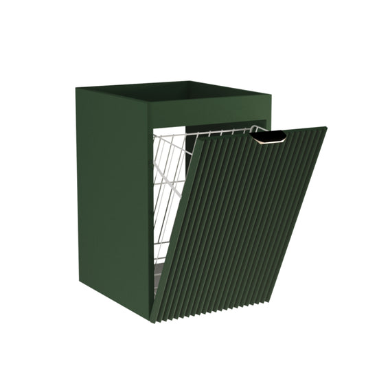Badezimmerschrank 40 cm mit Wäschekorb Willy - Salbei