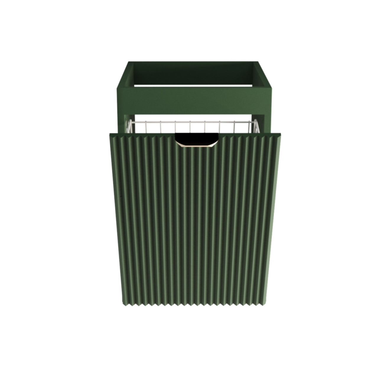 Badezimmerschrank 40 cm mit Wäschekorb Willy - Salbei