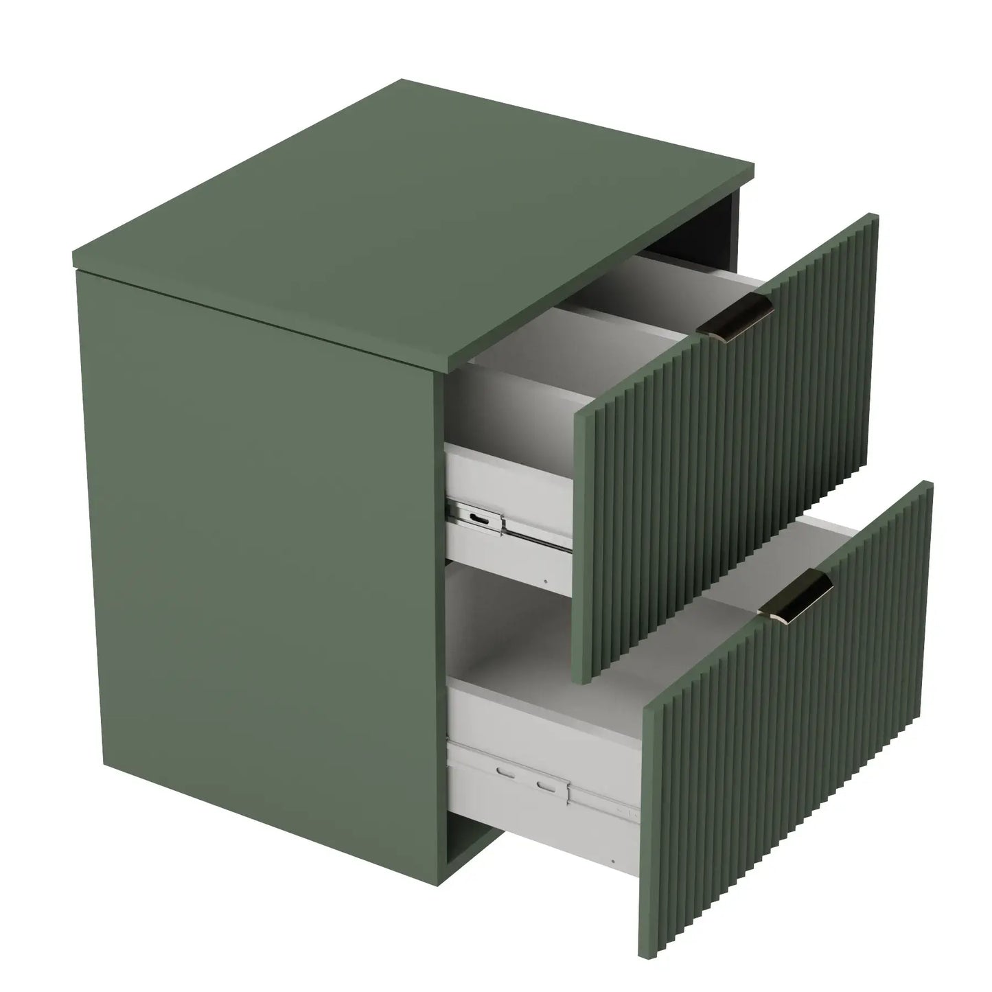 Waschtischunterschrank 100 cm mit 2 Regale Willy - Salbei
