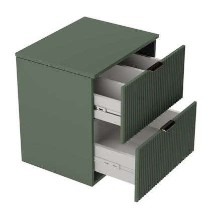Waschtischunterschrank 100 cm mit 2 Regale Willy - Salbei