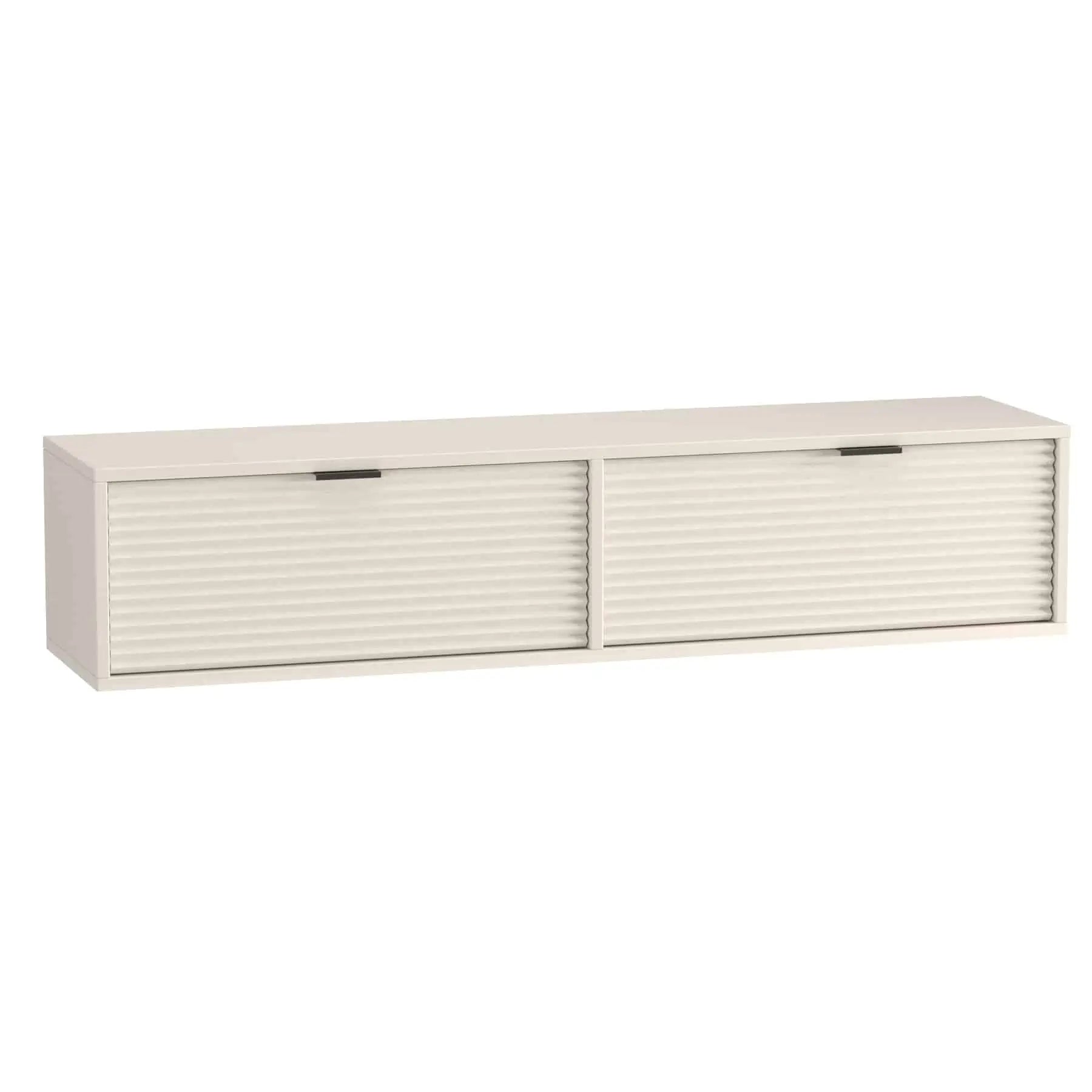 TV Schrank 140 cm mit geriffelten Fronten Aura - Kaschmir