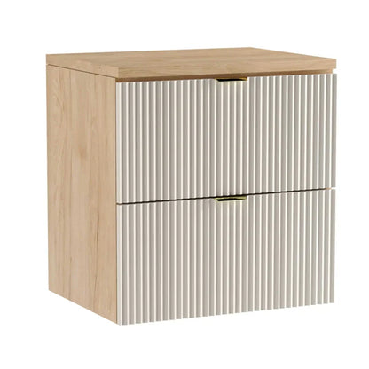 Waschtischunterschrank 100 cm mit 2 Regale Willy - Kaschmir/Walnuss