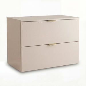 Waschtischunterschrank 80 cm Orio Kaschmir, glatte Fronten, eleganter Stauraum für Badezimmer, modernes und minimalistisches Design.